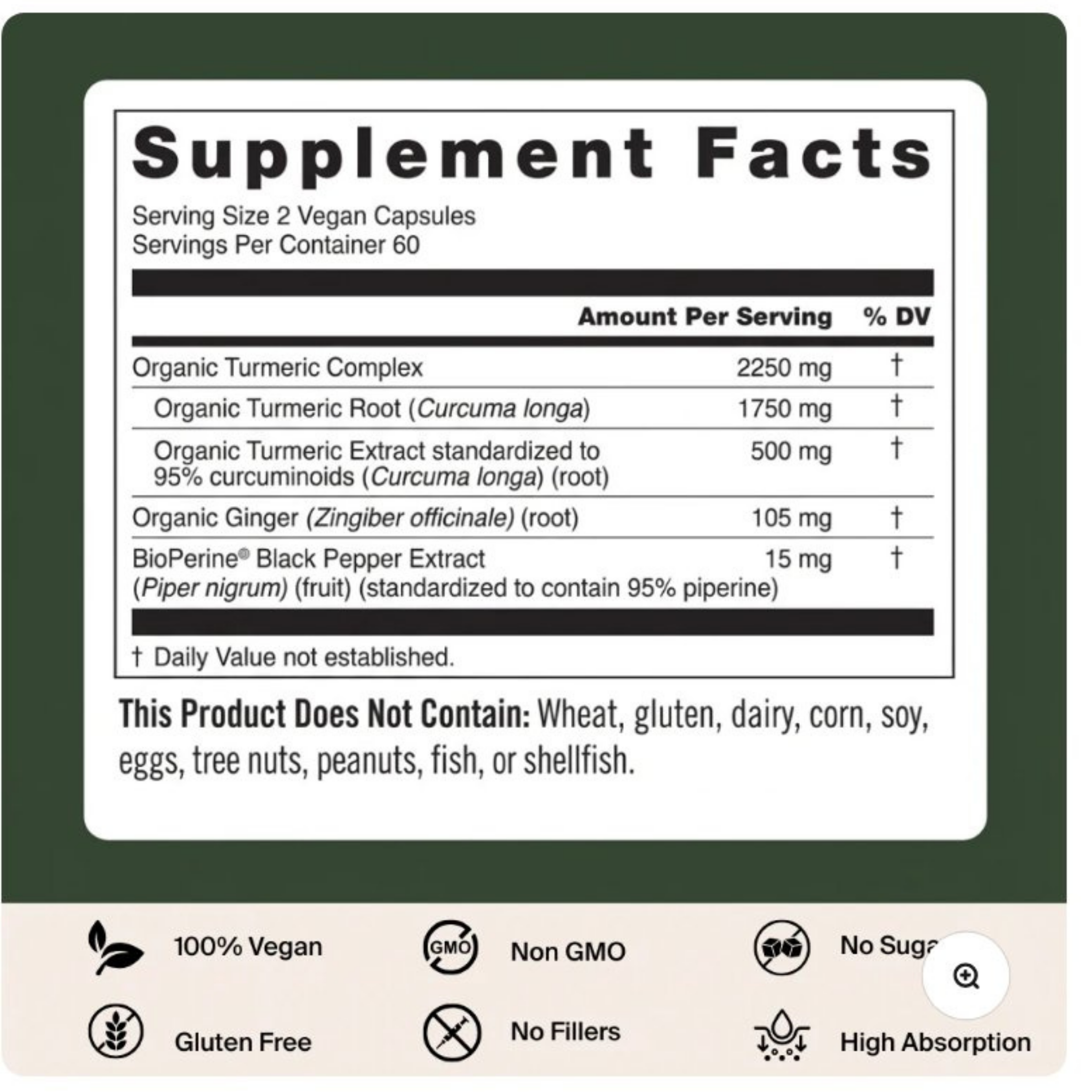 Sanlava Organic Turmeric™ 2250mg | Cold-Purified Anti-Inflammatory Complex